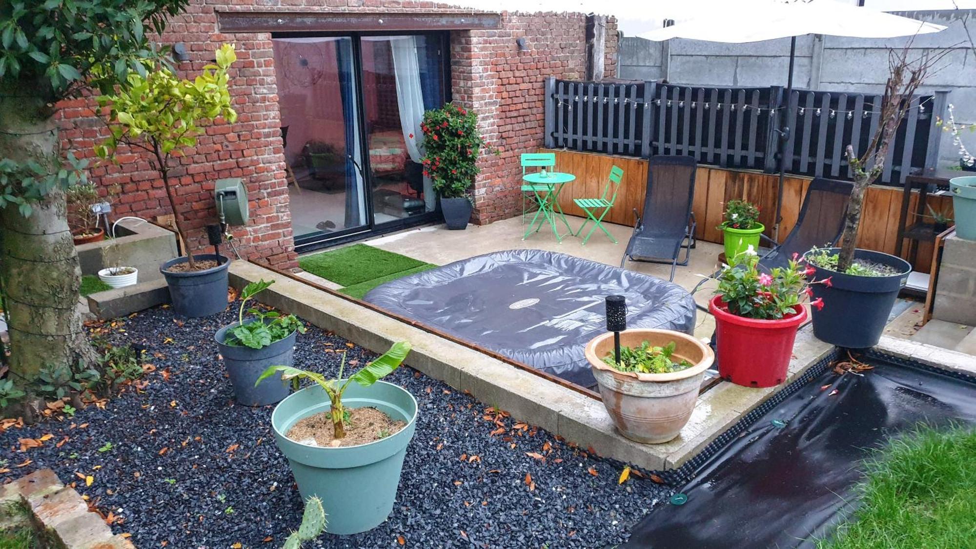 Gary Suite - Studio Cosy, Spa Et Jardin Privatif A 4 Min De Cambrai Awoingt Kültér fotó