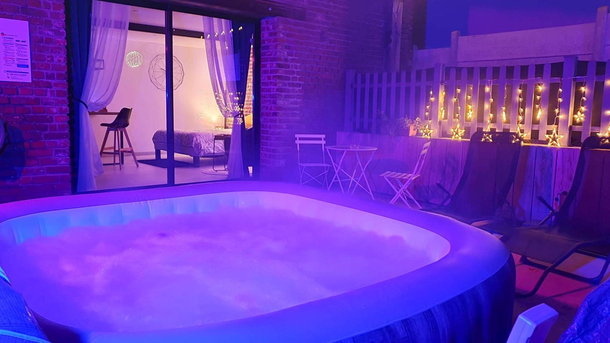 Gary Suite - Studio Cosy, Spa Et Jardin Privatif A 4 Min De Cambrai Awoingt Kültér fotó